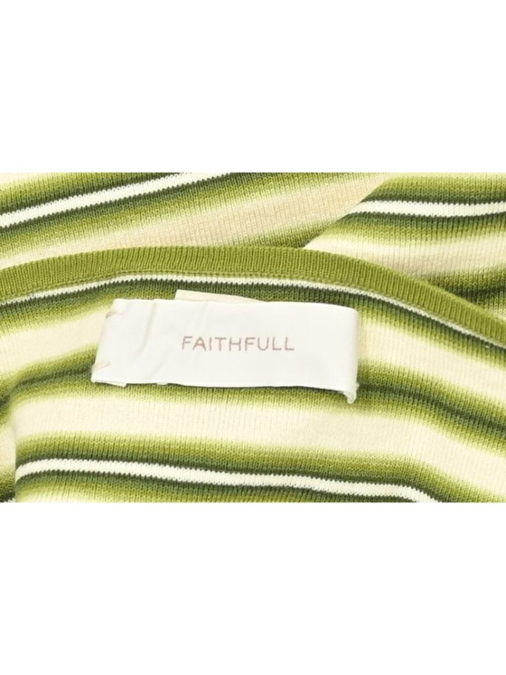 Faithfull The Brand Citara Ribbed Halterneck Top In Green - Picture 3 of 4
